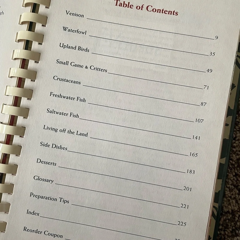 Cook Book - hunters/ fishermen